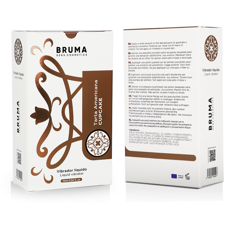 BRUMA - VIBRATEUR LIQUIDE ULTRA GLISSANT CUPCAKE 15 ML