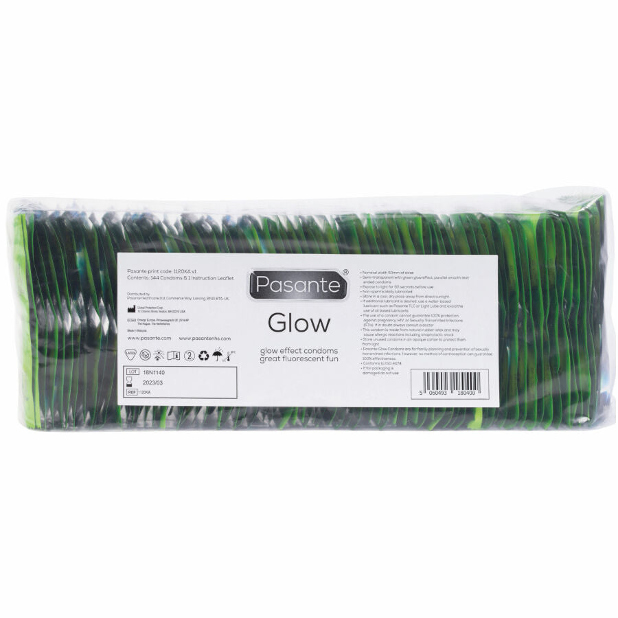 PASANTE - SAC DE PRÉSERVATIFS GLOW 144 UNITÉS