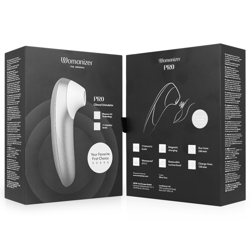 Womanizer Pro stimulateur clitoridien - Gris argenté
