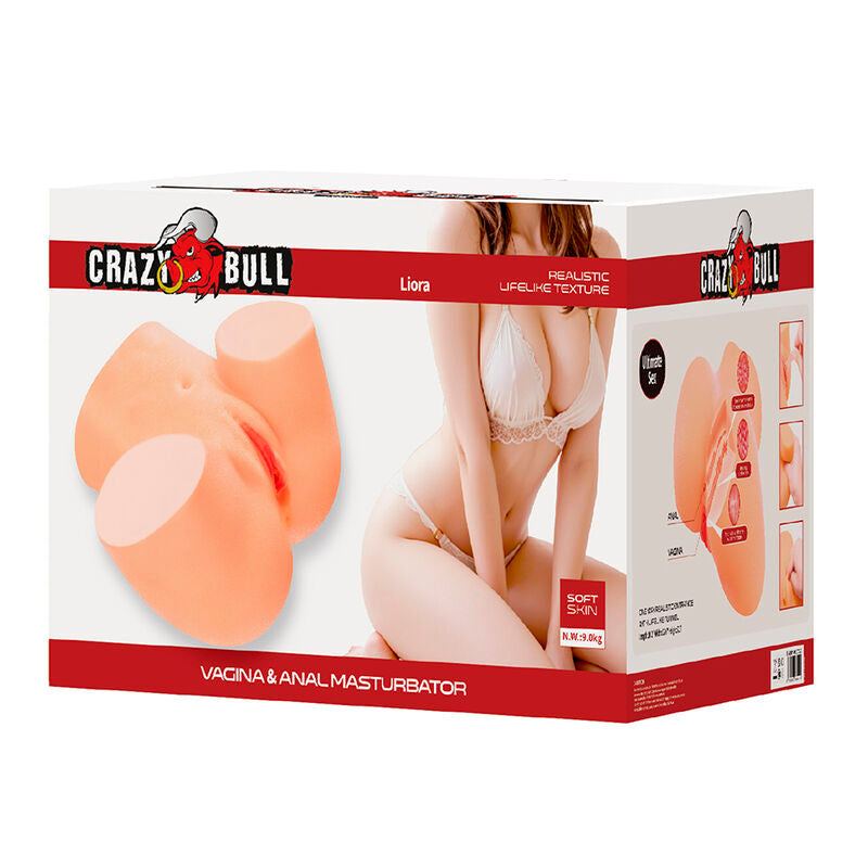 CRAZY BULL - LIORA XXL MASTURBATEUR VIBRANT DOUBLE VAGINAL ET ANAL