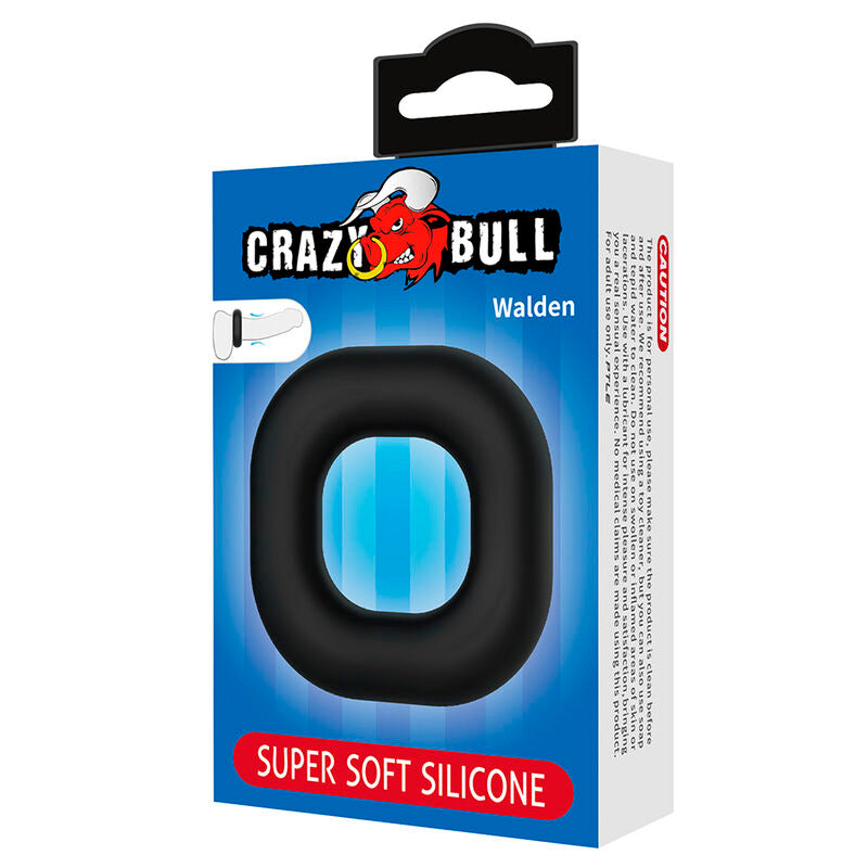 CRAZY BULL - WALDEN ANNEAU PÉNAL EN SILICONE SUPER DOUX NOIR
