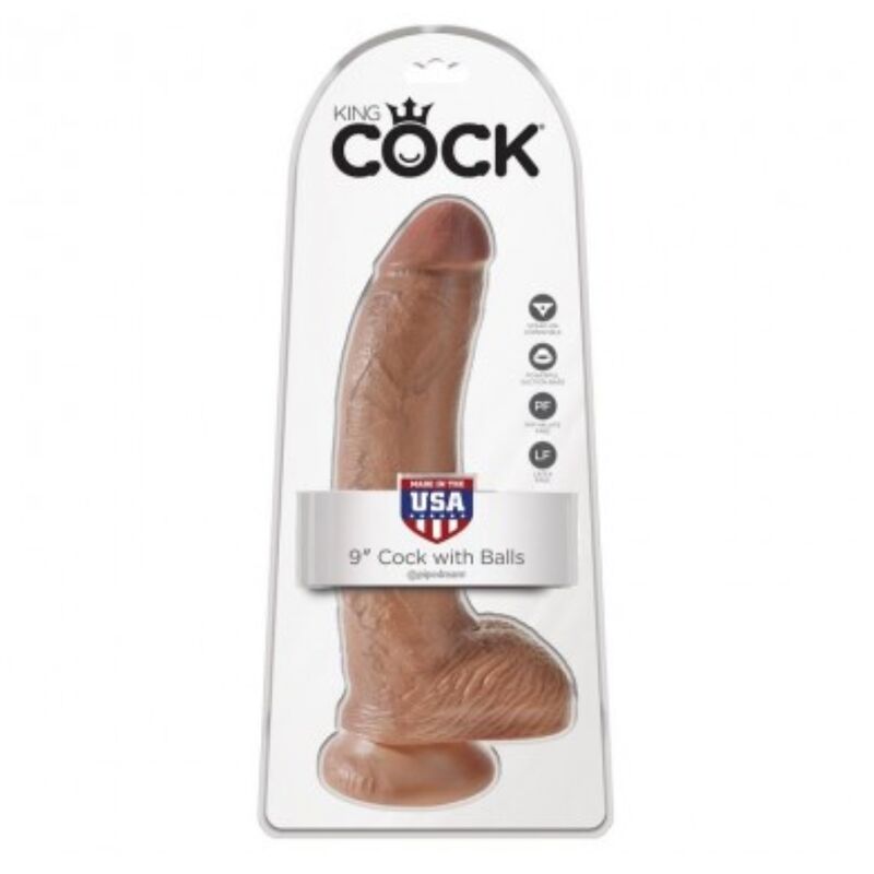 KING COCK - GODEMICHET RÉALISTE AVEC TESTICULES 22,8 CM
