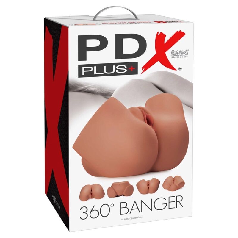 PDX PLUS - MASTURBATEUR RÉALISTE À 360° POUR FESSES ET VAGIN