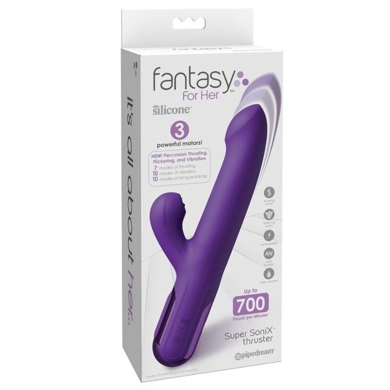 FANTASY FOR HER- VIBRATEUR SUPER SONIX THRUSTER LAPIN VIOLET