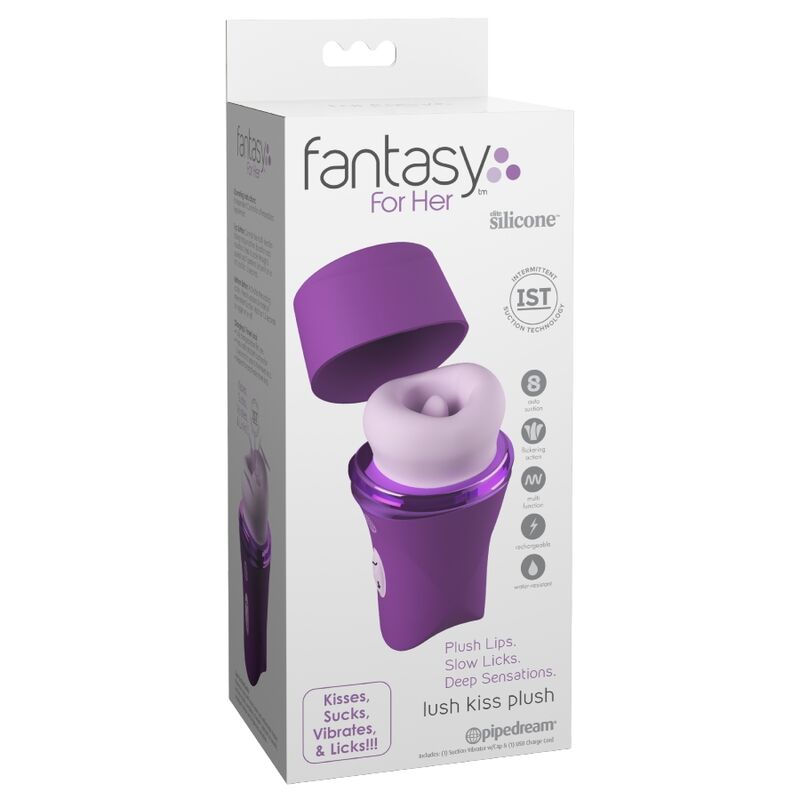 FANTASY FOR HER - LUSH KISS PELUCHE VIOLETTE À SUCCION ET LÉCHAGE CLITORIAL