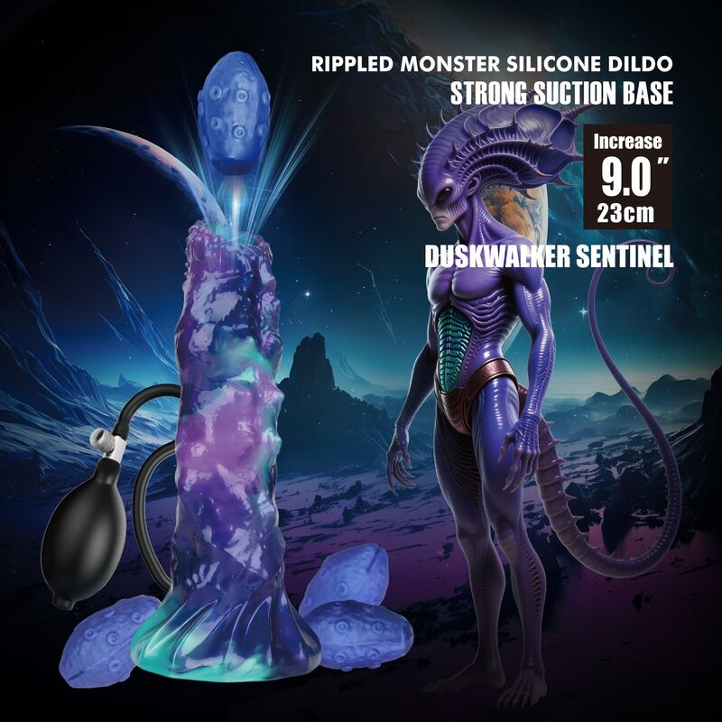 POWER MONSTERS - DUSKWAKER SENTINEL GONFLABLE TRICOLOR EN SILICONE, 23 CM Ø 5 CM