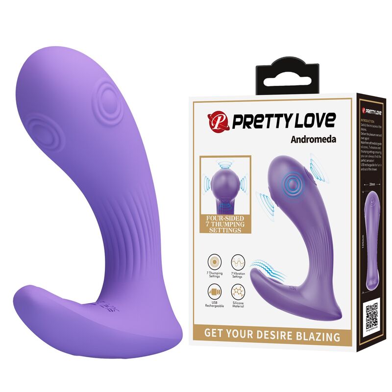 PRETTY LOVE - ANDROMEDA VIBRATEUR À DOUBLE STIMULATION RECHARGEABLE VIOLET