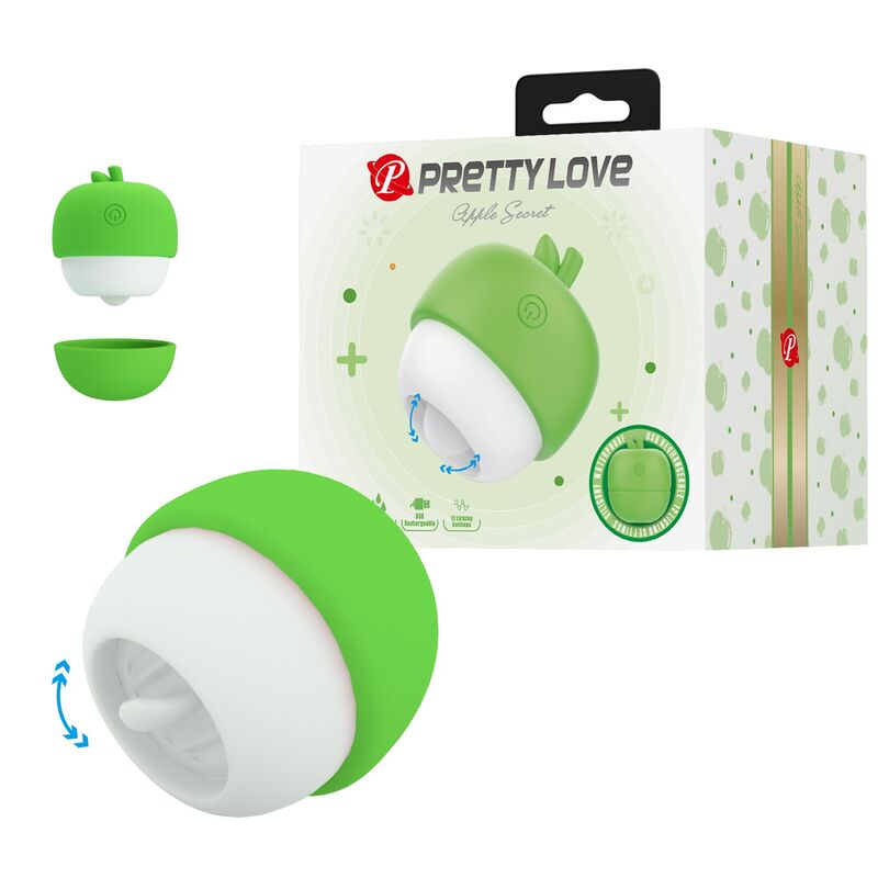 PRETTY LOVE - STIMULATEUR CLITORIAL RECHARGEABLE À EFFET LANGUE VERT