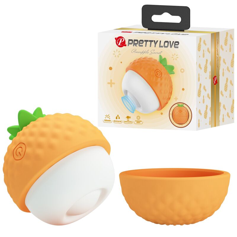 PRETTY LOVE - STIMULATEUR CLITORIAL RECHARGEABLE À SUCCION ET À POUSSE ORANGE