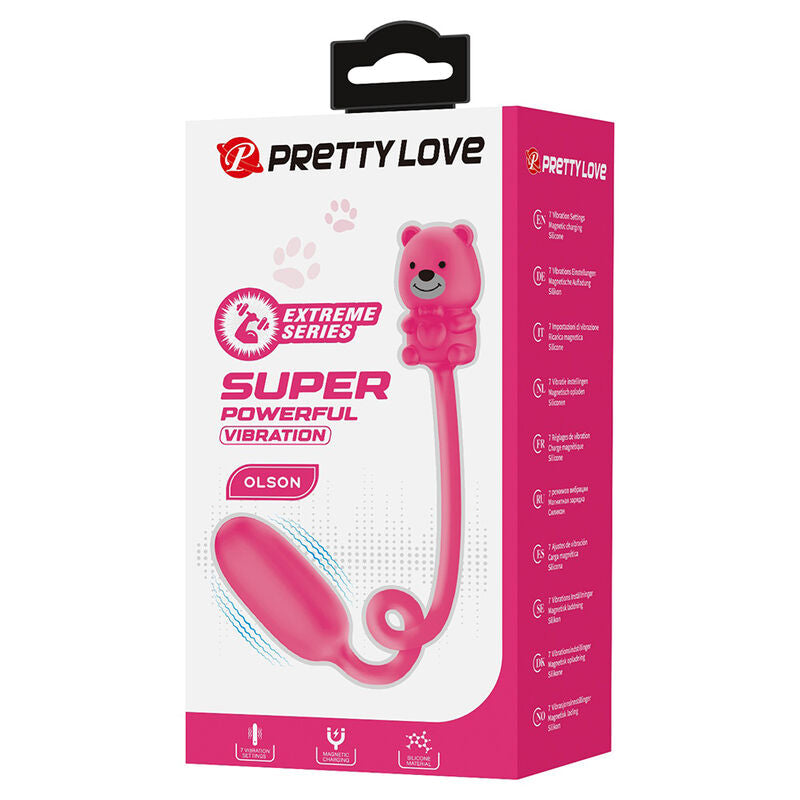 PRETTY LOVE - VIBRATEUR BALLE RECHARGEABLE OLSON AVEC TÉLÉCOMMANDE FILAIRE ROSE