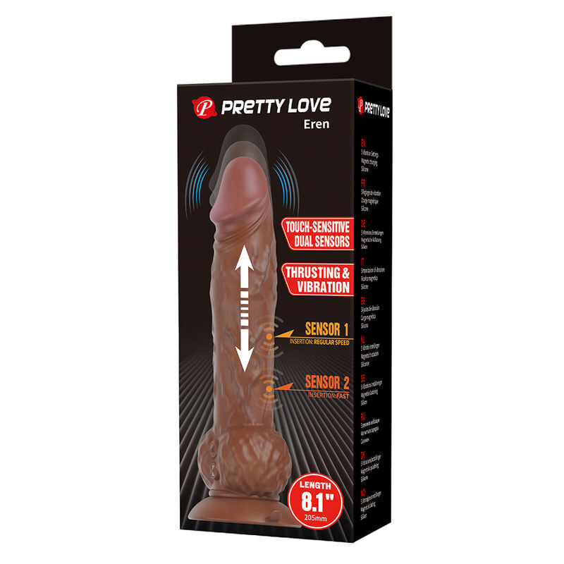 PRETTY LOVE - EREN GODEMICHET VIBRANT À POUSSER 20,5 CM Ø 4,5 CM MARRON