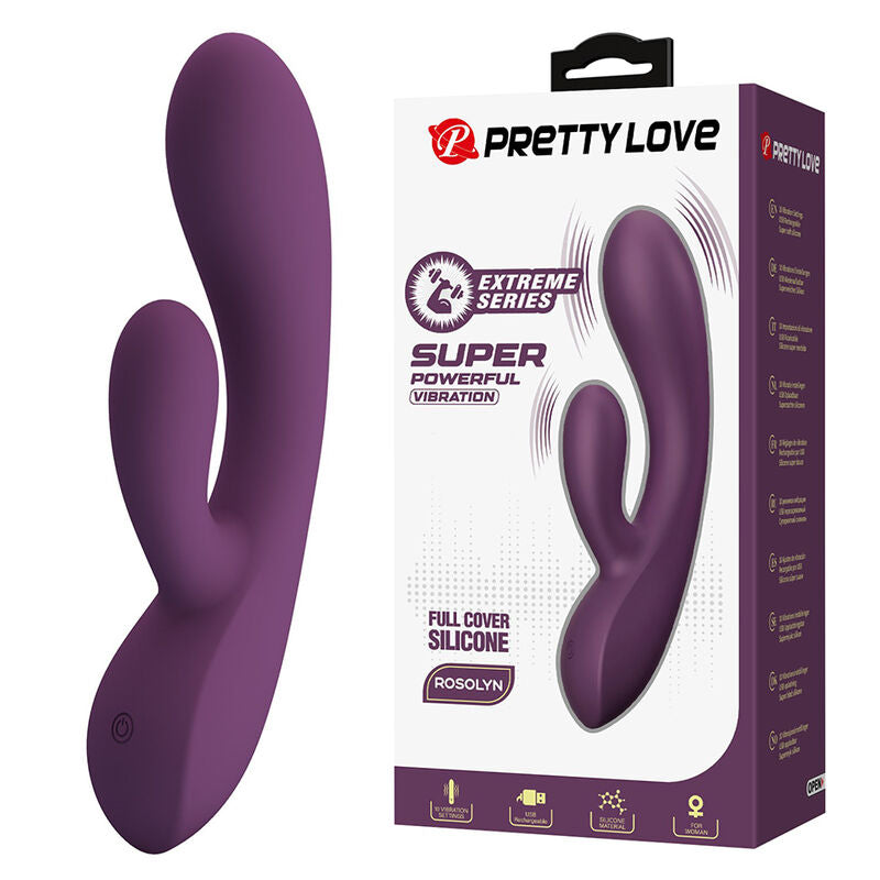 PRETTY LOVE - VIBRATEUR LAPIN RECHARGEABLE ROSOLYN 10 FONCTIONS