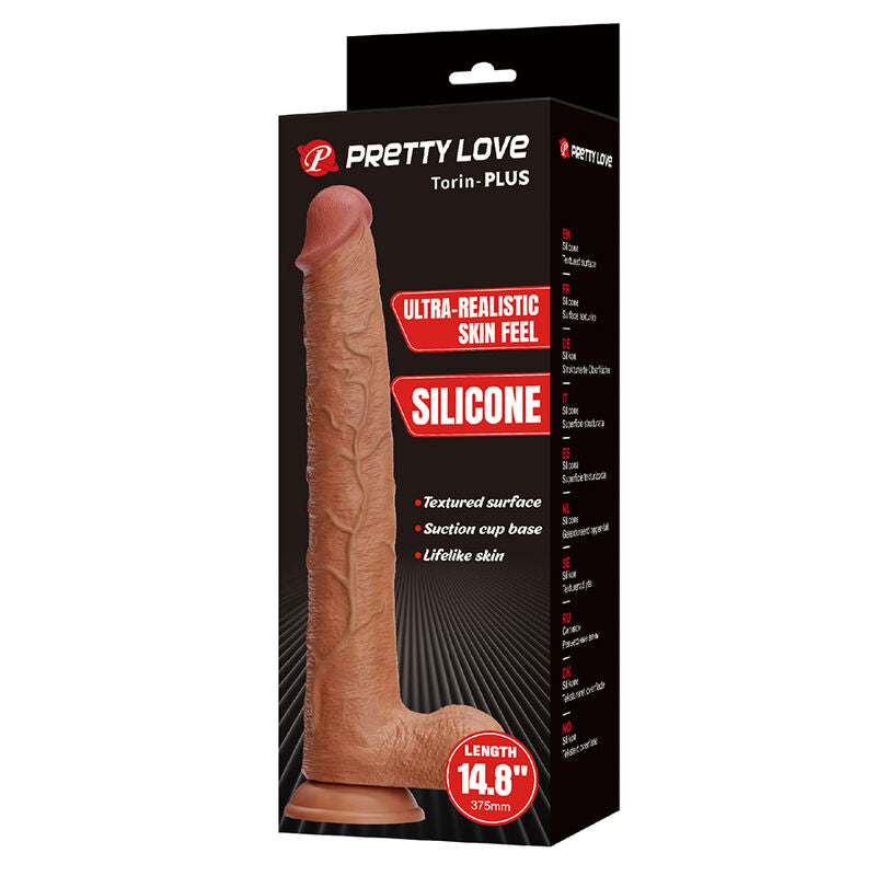 PRETTY LOVE - TERIN PLUS GODEMICHET RÉALISTE EN SILICONE AVEC VENTOUSE 37,6 CM Ø 5,5 CM