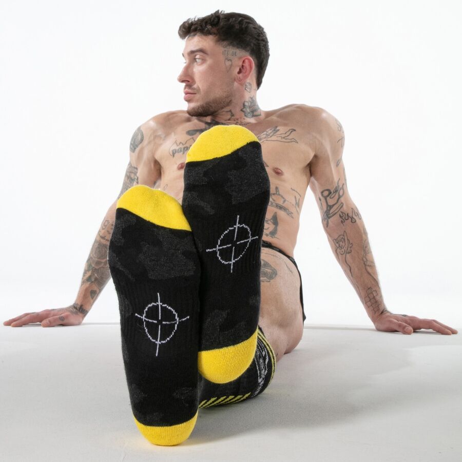 LOCKER GEAR- CHAUSSETTES MILITAIRES HAUTES JAUNES TAILLE UNIQUE