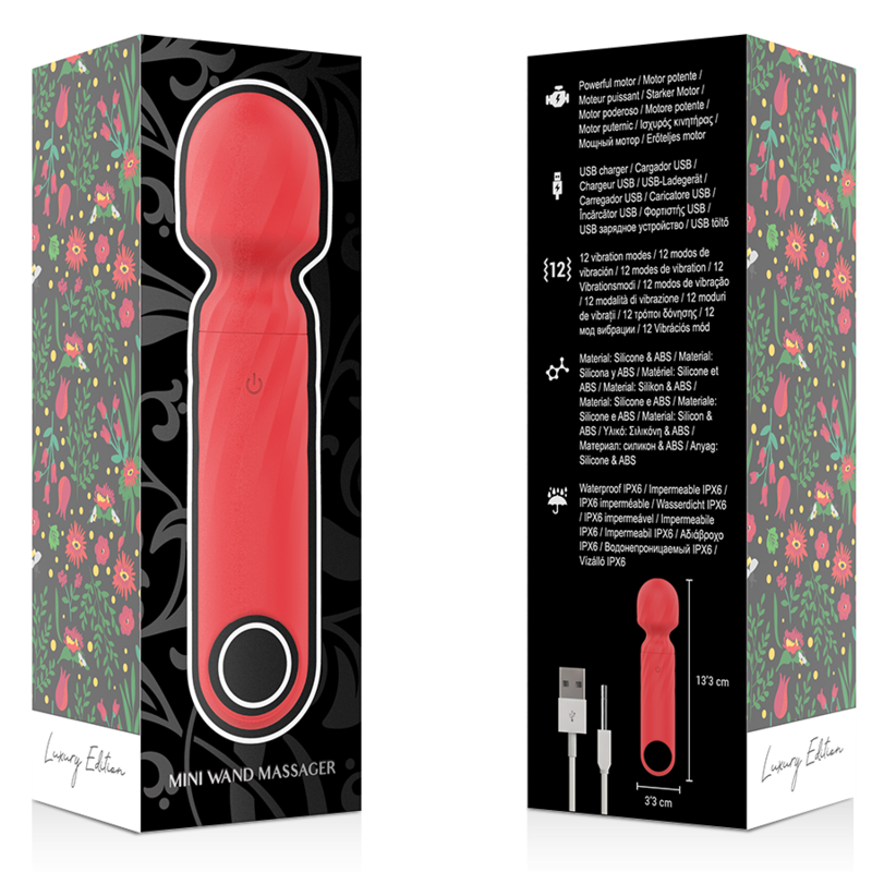 MIA - LUCY ELLEN MINI BANDEAU DE MASSAGE RECHARGEABLE USB ROUGE