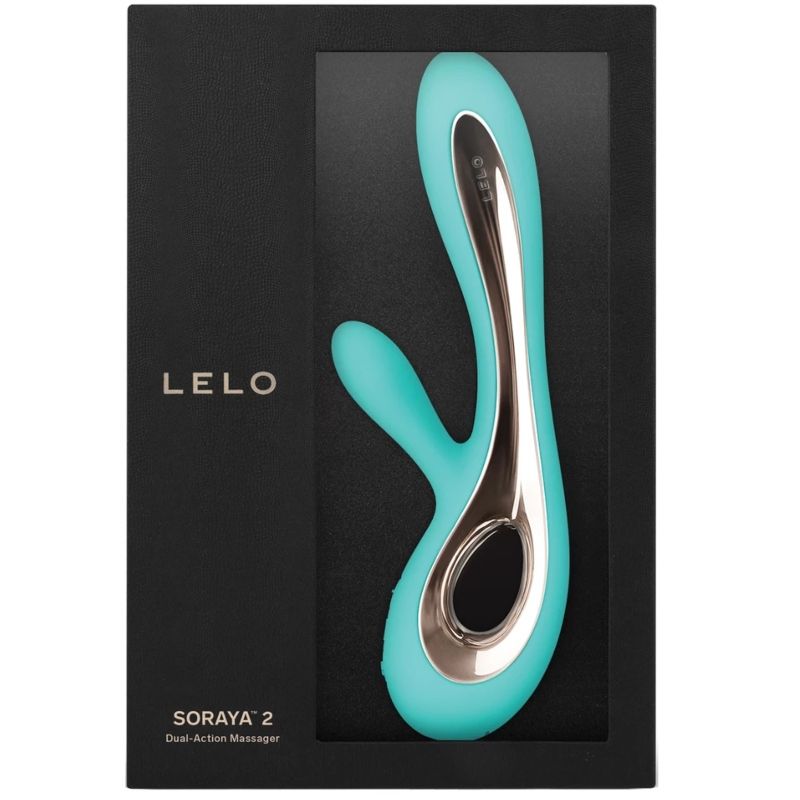 Soraya 2 - Vibromasseur rabbit point G et clitoris - Turquoise