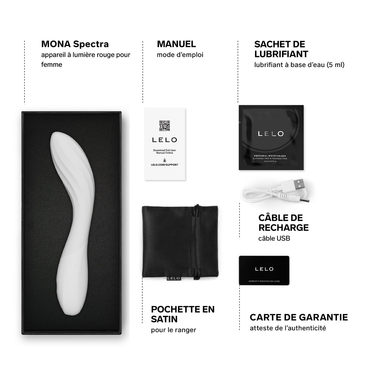 Mona Spectra - Vibromasseur point G connecté à led