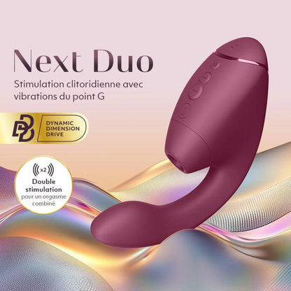 Womanizer Next Duo - Stimulateur clitoris et point G - Rose intense