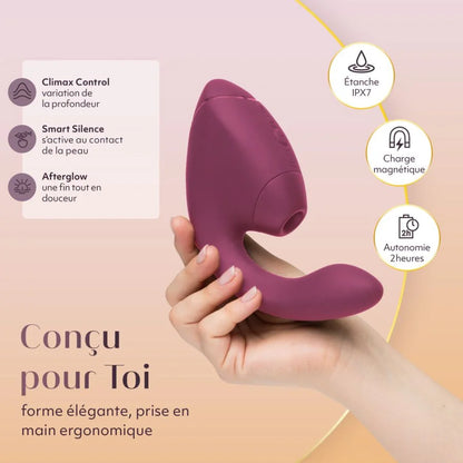 Womanizer Next Duo - Stimulateur clitoris et point G - Rose intense
