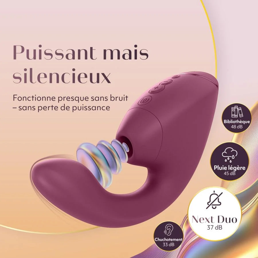 Womanizer Next Duo - Stimulateur clitoris et point G - Rose intense