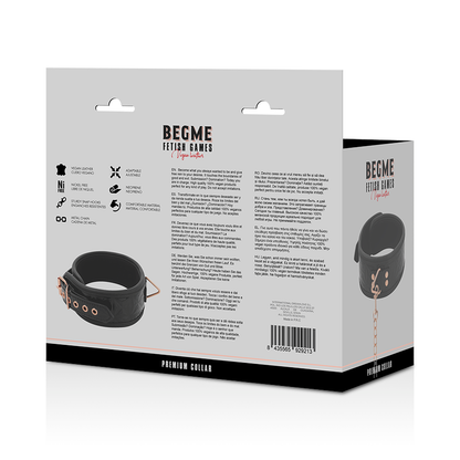 BEGME - BLACK EDITION PREMIUM COLLIER EN CUIR VEGAN