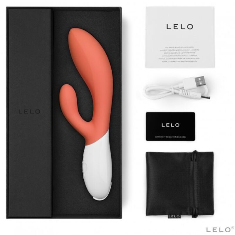 Ina 3 - Vibromasseur rabbit point G et clitoris - Orange