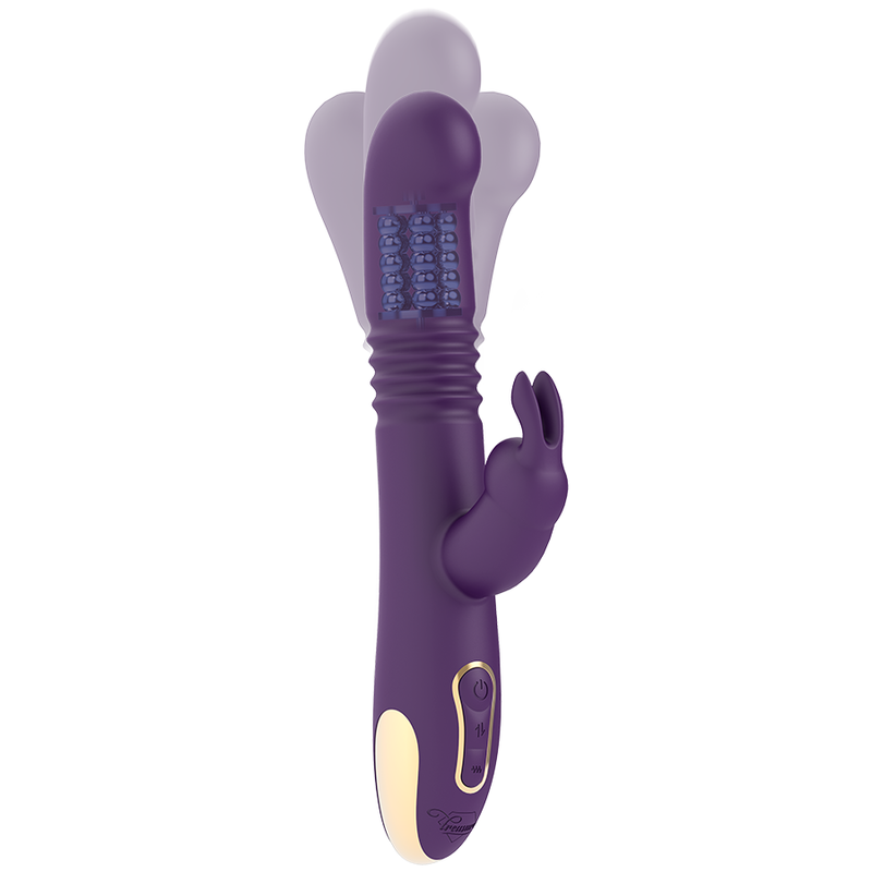 TREASURE - BASTIAN VIBROMASSEUR RABBIT UP & DOWN ROTATIF ET VIBRANT + TÉLÉCOMMANDE WATCHME