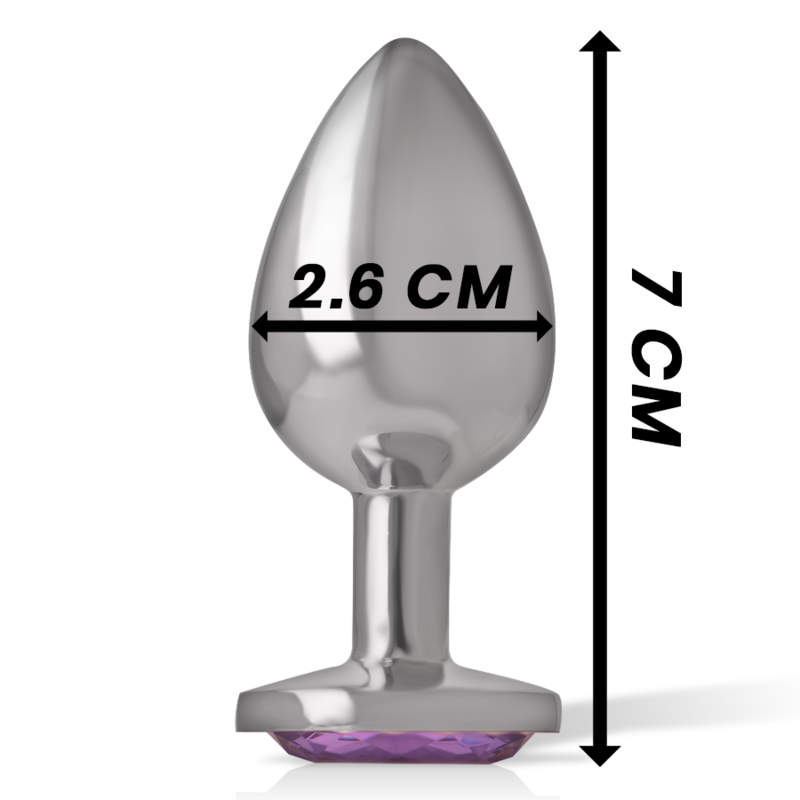 Plug anal métal - cristal violet - Small