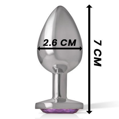 Plug anal métal - cristal violet - Small