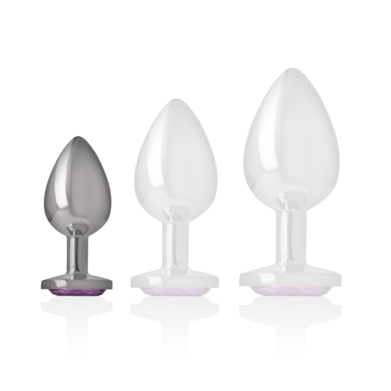 Plug anal métal - cristal violet - Small