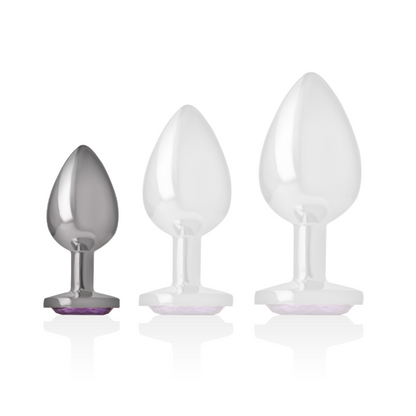Plug anal métal - cristal violet - Small