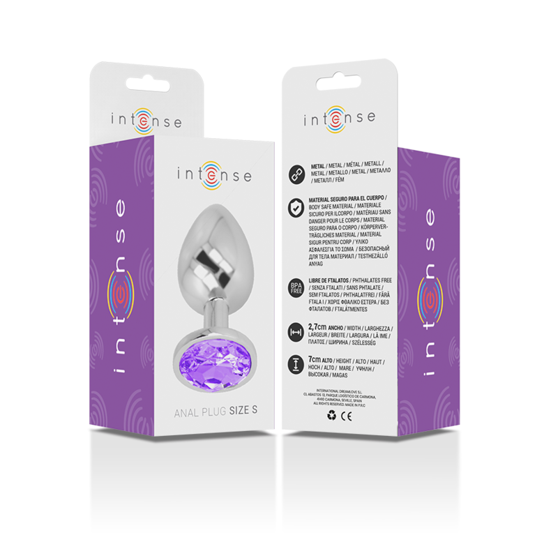 Plug anal métal - cristal violet - Small