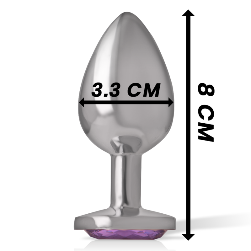 Plug anal métal - cristal violet - Medium