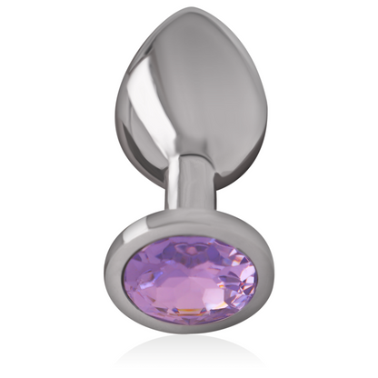 Plug anal métal - cristal violet - Large