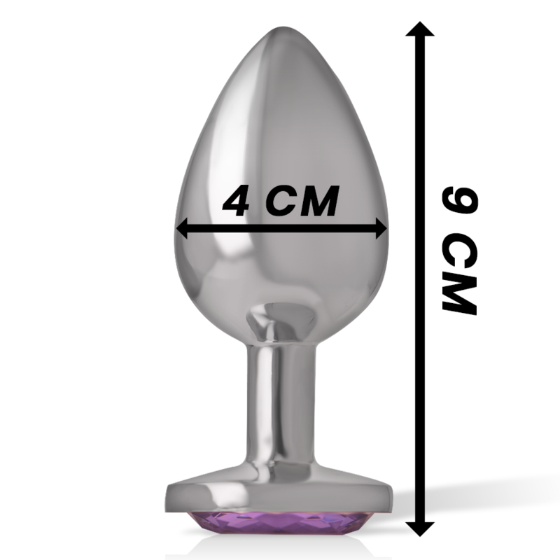 Plug anal métal - cristal violet - Large