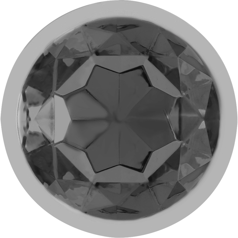 Plug anal métal - Cristal noir - Medium