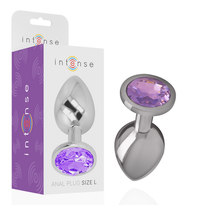 Plug anal métal - cristal violet - Small