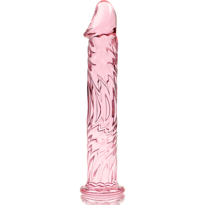 NEBULA SERIES BY IBIZA - MODÈLE 12 GODE EN VERRE BOROSILICATE ROSE 17 CM -O- 3.5 CM
