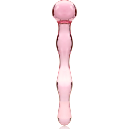 NEBULA SERIES BY IBIZA - MODÈLE 13 GODE EN VERRE BOROSILICATE ROSE 18 CM -O- 3.5 CM