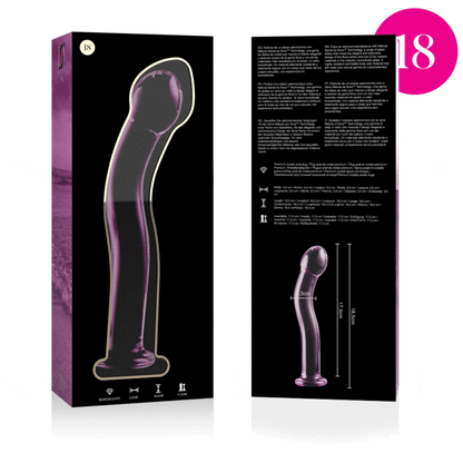 NEBULA SERIES BY IBIZA - MODÈLE 18 GODE EN VERRE BOROSILICATE ROSE 18.5 CM -O- 3.5 CM