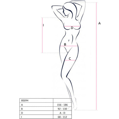 PASSION - BS094 BODYSTOCKING ROUGE TAILLE UNIQUE
