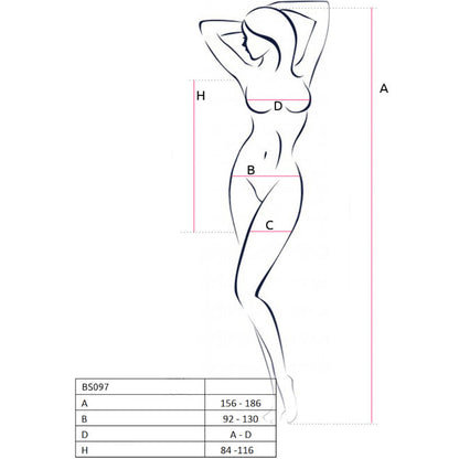 PASSION - BS097 BODYSTOCKING BLANC TAILLE UNIQUE