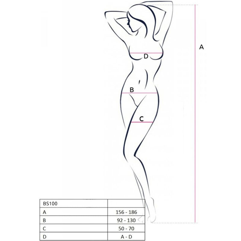 PASSION - BS100 BODYSTOCKING ROUGE TAILLE UNIQUE