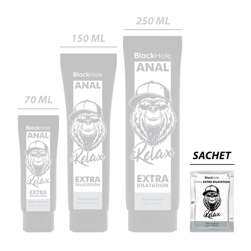 BLACK HOLE - GEL À BASE D'EAU EXTRA DILATATION 6 ML DOSE UNIQUE
