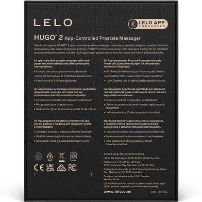Hugo 2 - Stimulateur prostatique connecté - Noir