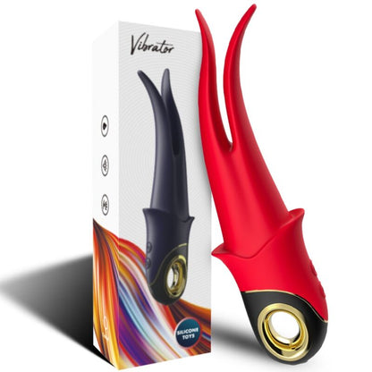 ARMONY - VIBRATEUR SHADOW DOUBLE TÊTE TEASING ROUGE