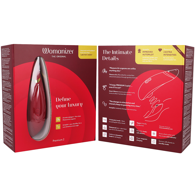 Womanizer Premium 2 - Stimulateur clitoridien - Bordeaux