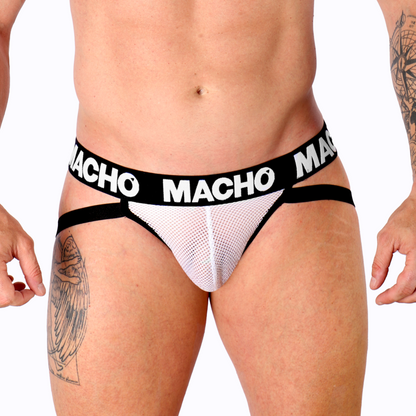 MACHO - MX26X1 JOCK GRID BLANC M