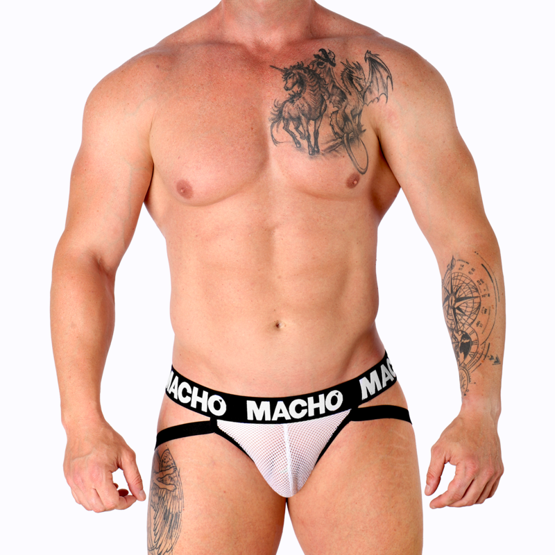 MACHO - MX26X1 JOCK GRID BLANC M