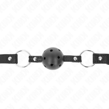 KINK - BOULE NOIRE CREUSE DURE 4,5 CM GAG MODÈLE 1 63,5 X 2 CM